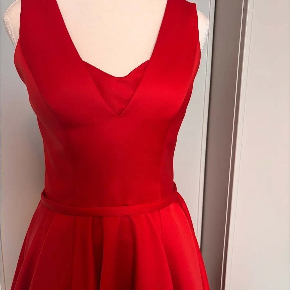 Terani Couture Red Fit and Flare Mini Dress - Picture 3 of 10